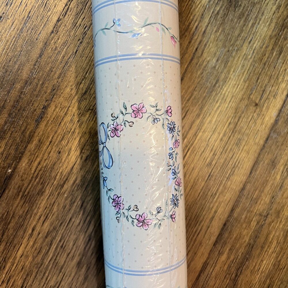 Wallpaper heart Blue Floral Prepasted 55.4 sqft New vintage flower sunworthy